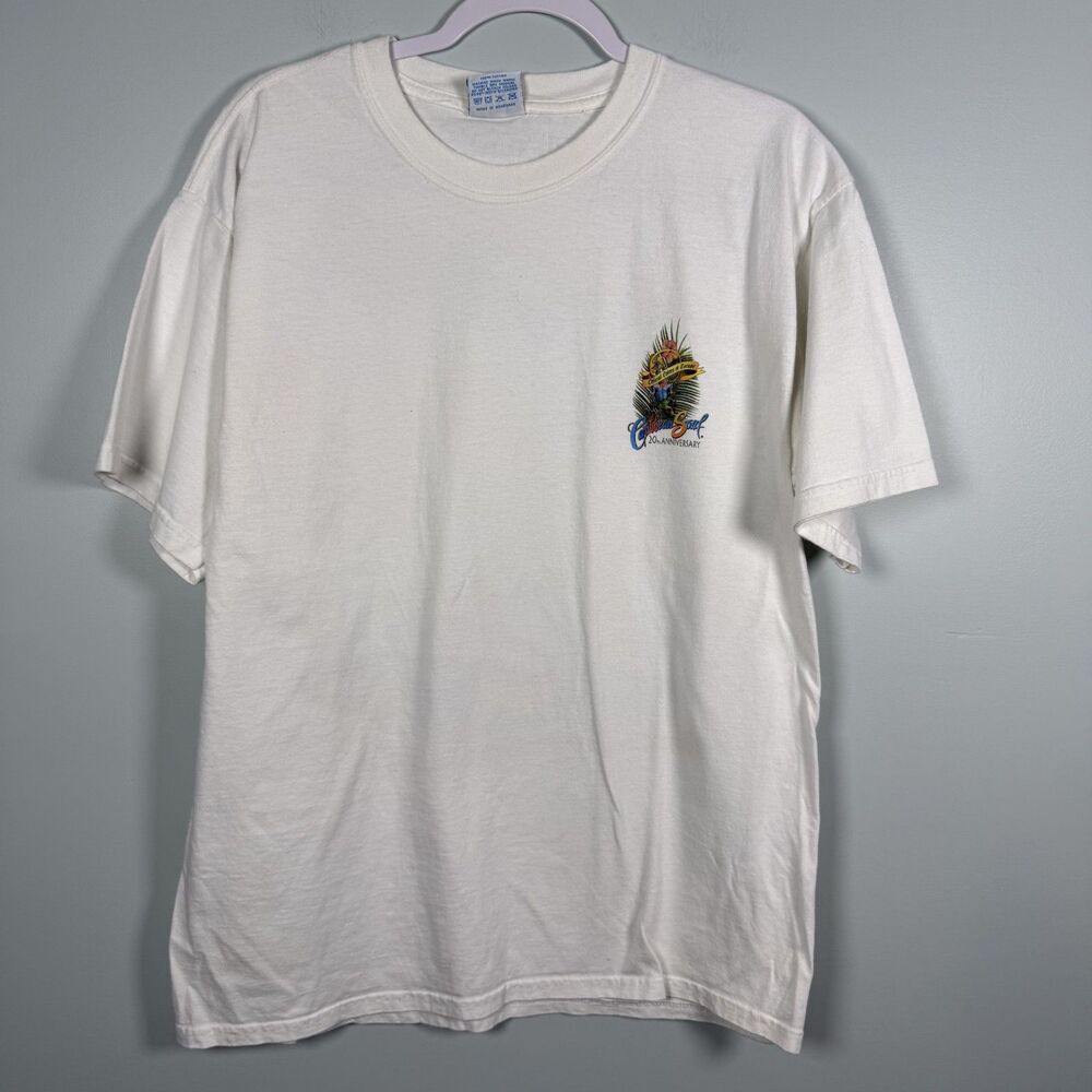 Vintage Caribbean Soul T Shirt Jimmy Buffet Size L Sailing Map Sailboat - Picture 3 of 6